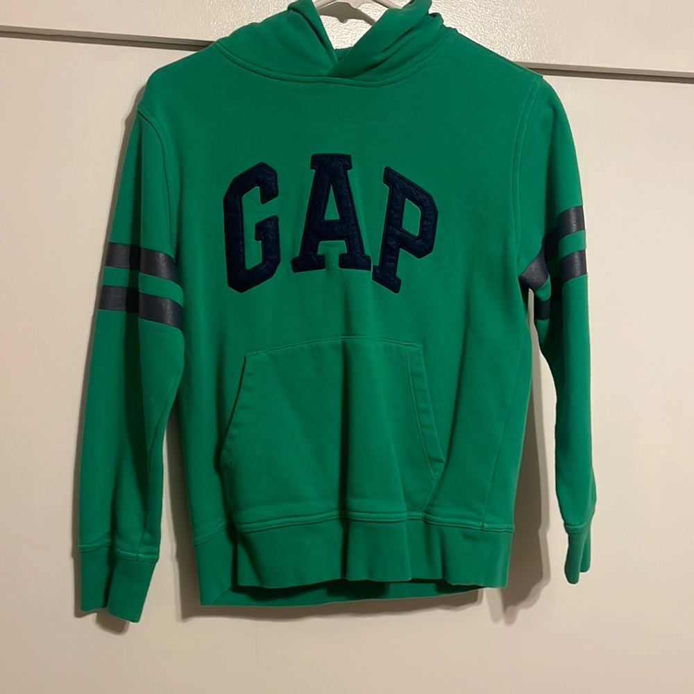 GAP Boys Large Green with Navy Hoodie